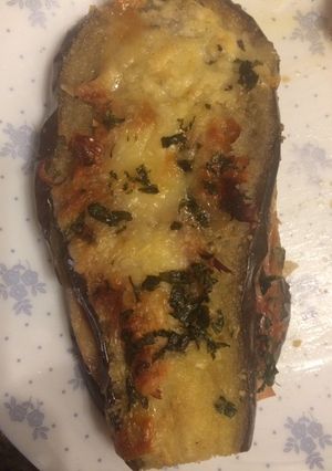 Una foto de Berenjena a la parmesana mi versión