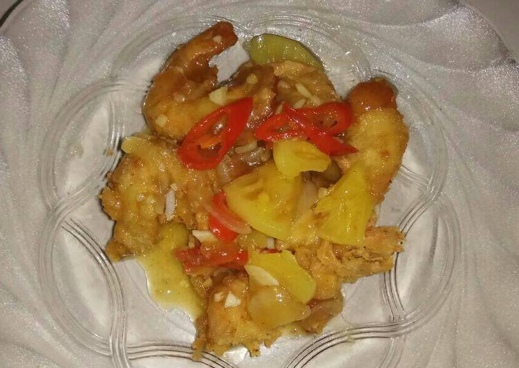 Bagaimana Membuat Udang Crispy Saus Asam Manis, Sempurna