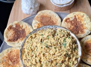 Une photo de Blinis aux algues et rillettes de thon