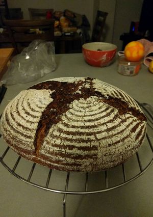 A picture of 100% Rye Sourdough.