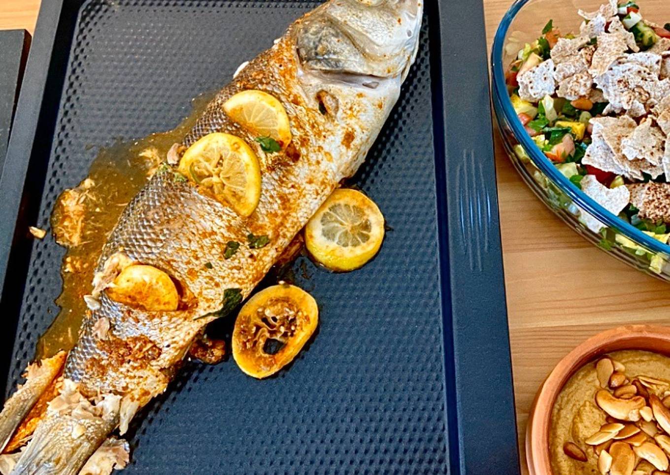 Lebanese Samkeh Harra (spicy fish)