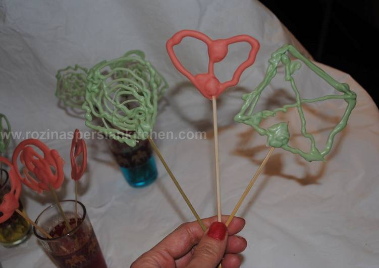 Recipe of Yummy Chocolate lace lollipops
