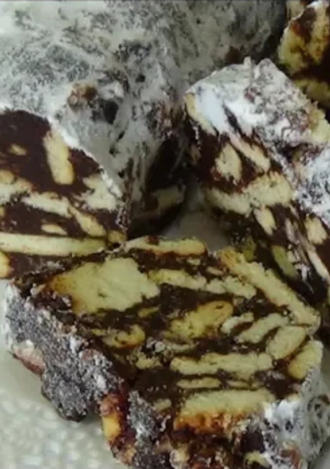 Una foto de Salame de chocolate, económico