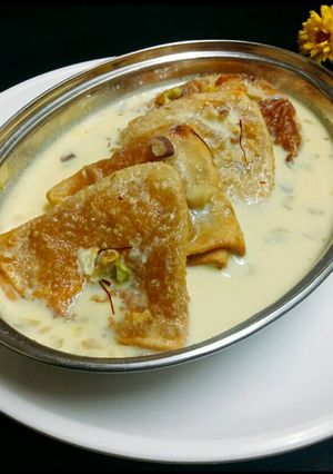 A picture of Paal poli/milk poli.