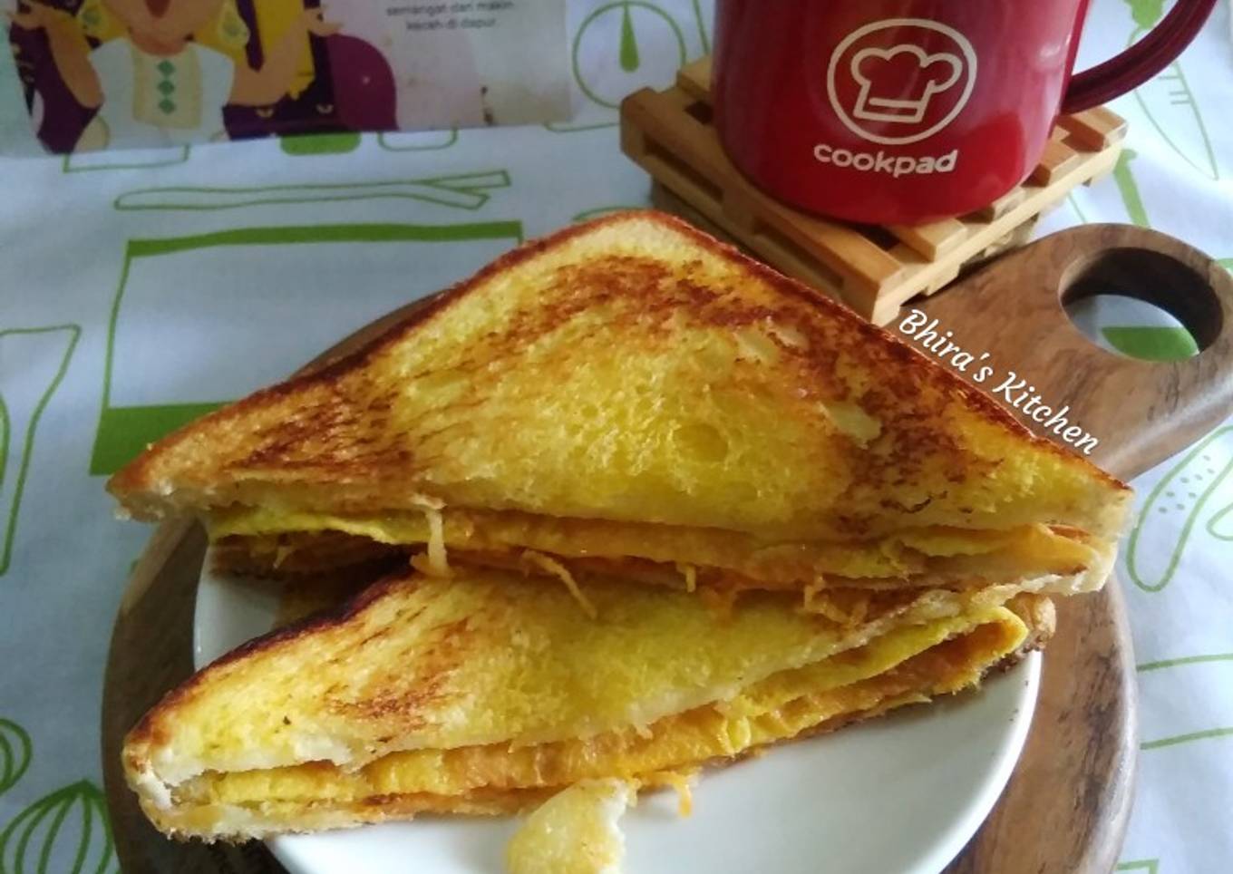 Roti Panggang Telur Keju