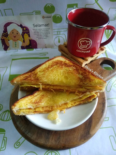 Foto resep Roti Panggang Telur Keju