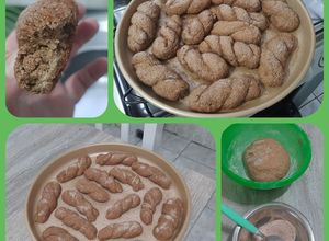 Foto de Biscoitos integrais de descarte de levain