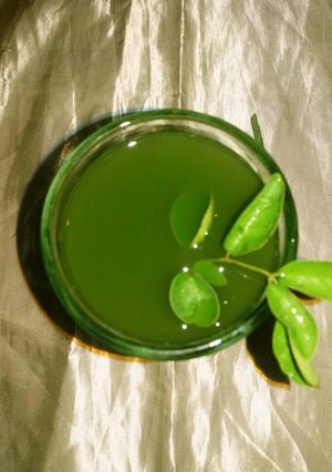 A picture of Lemon grass cocumber juice.