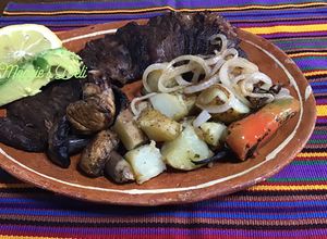 Una foto de Arrachera. marinada en cerveza hecha en sartén