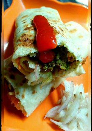 A picture of Soya Kabab Roll.