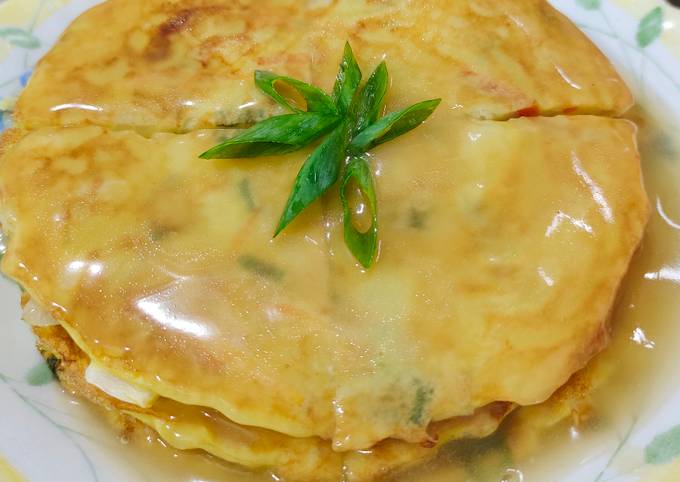 Resep: Egg foo young with gravy souce Rumahan