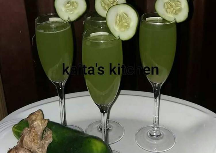 Recipe of Any-night-of-the-week Cucumber drink with ginger and lemon