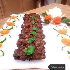 A picture of Seekh kababs.