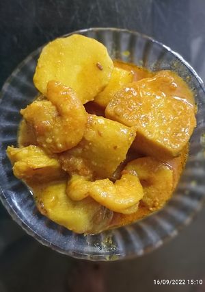 গাঠি কচু চিংড়ি (gathi kochu chingri recipe in Bengali) রেসিপির প্রধান ছবি