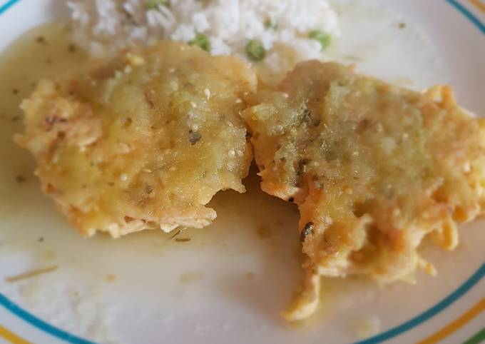 Tortitas de pollo en salsa verde Receta de LuzMa SG- Cookpad
