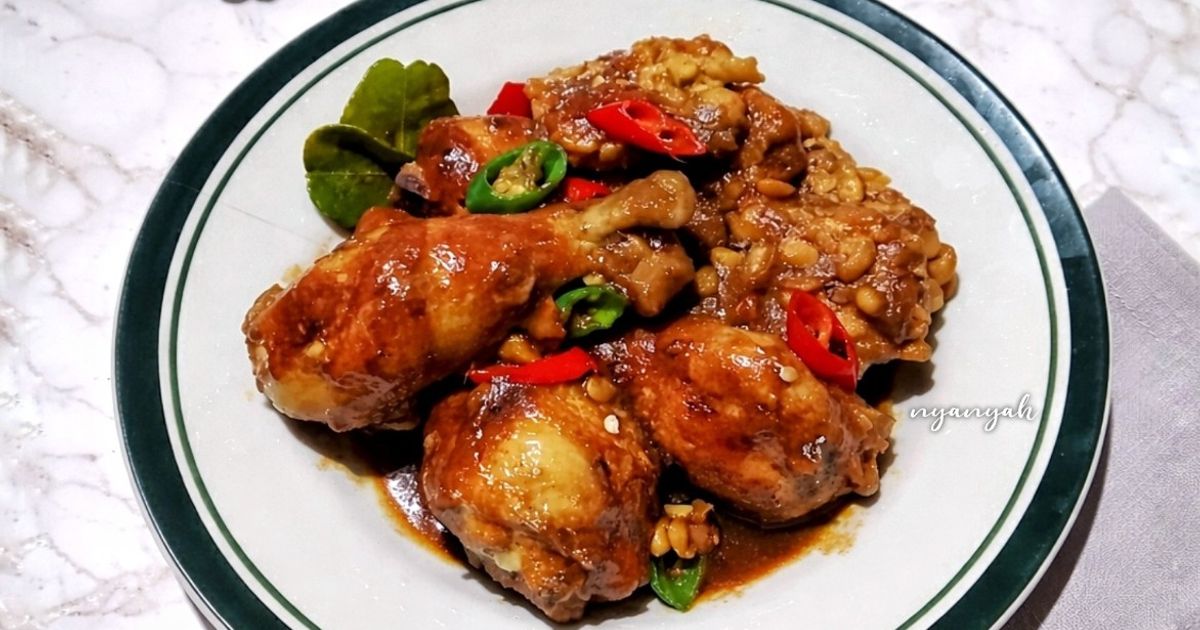 Rendang Ayam Tempe (bumbu instan)