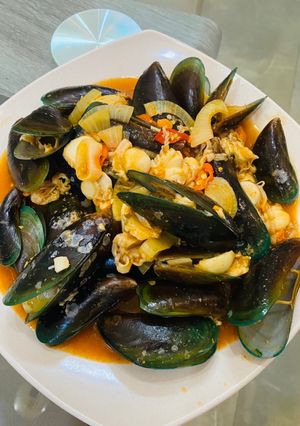 Foto resep Kerang Simping & Ijo Asam Manis Pedas