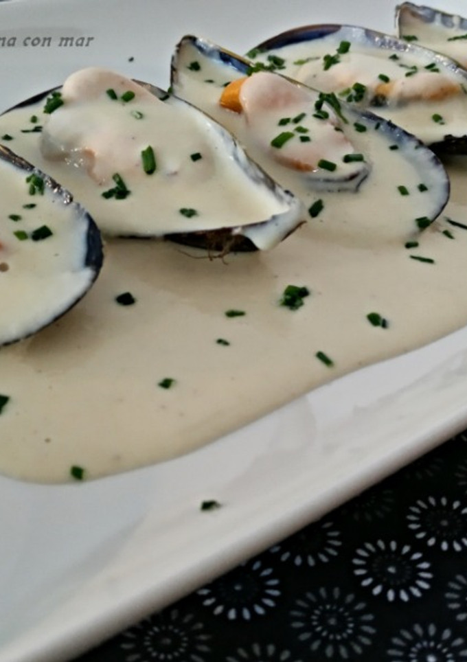 Una foto de Mejillones al cava