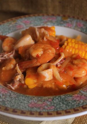 Foto resep Udang Cumi Saus Padang