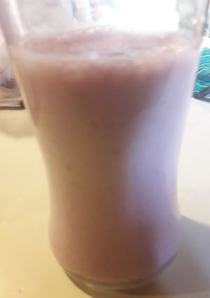 Una foto de Licuado de frambuesa muy fácil