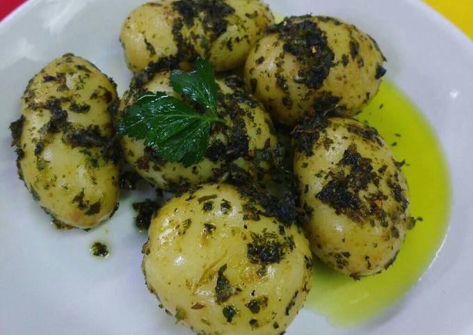 Papas cambray al cilantro Receta de Jessica Marlen  Cookpad