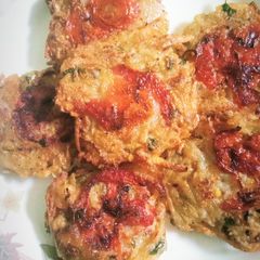 Aloo ke chapli kabab A picture of Aloo ke chapli kabab.