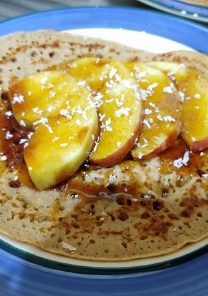 Una foto de Pankes de avena y banana