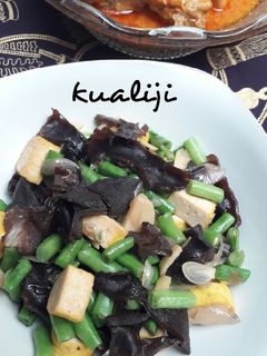 Foto resep Tumis Buncis, Tahu, dan Jamur Kuping