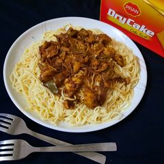 A picture of Tikka spaghetti 🍝 😋.