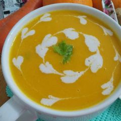 A picture of Orange carrot soup.