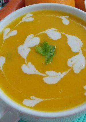 A picture of Orange carrot soup.