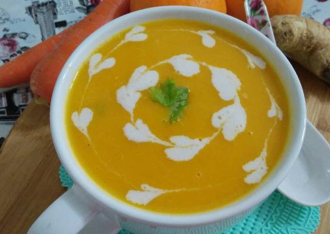 Orange carrot soup