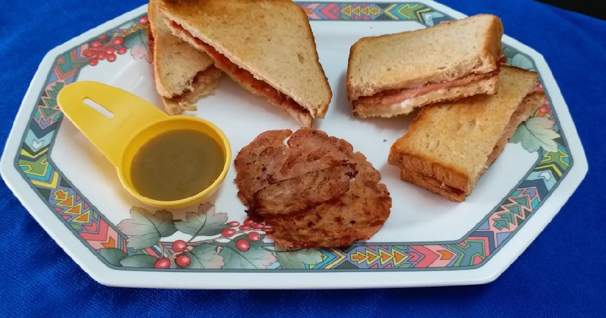 Toasted Chicken Smoked Ham Sandwich Recipe by Rosalyn_Kitchen Cookpad