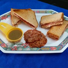 Toasted Chicken Smoked Ham Sandwich A picture of Toasted Chicken Smoked Ham Sandwich.