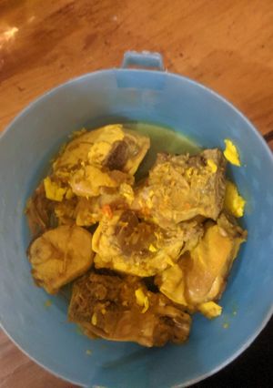 Foto resep Ayam ungkep bumbu kuning
