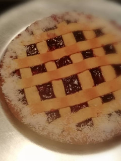 Una foto de Pasta Frola sin mantequilla de arándanos