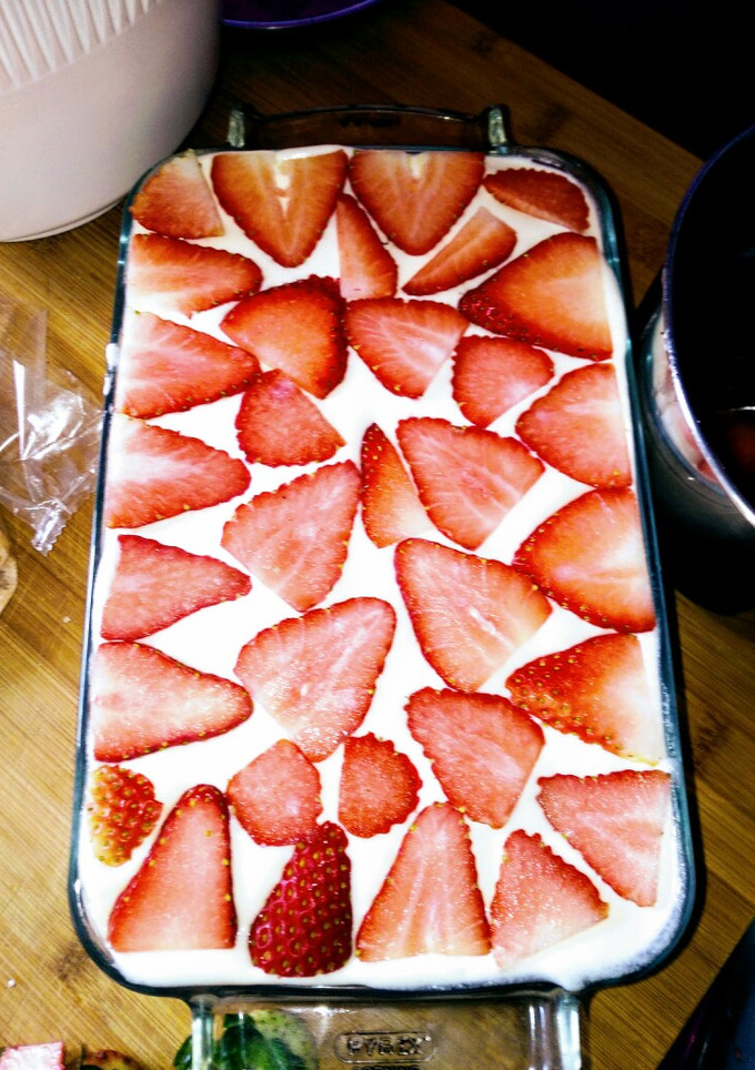 Una foto de Tiramisú de Fresas