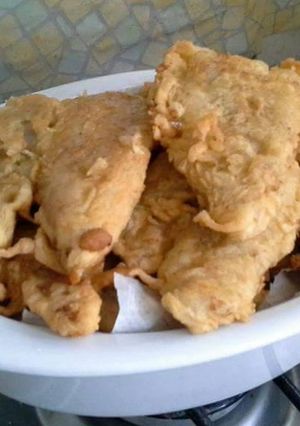 Una foto de Milanesas de pescado a la marinera