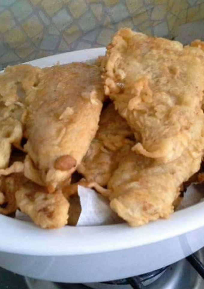 Una foto de Milanesas de pescado a la marinera