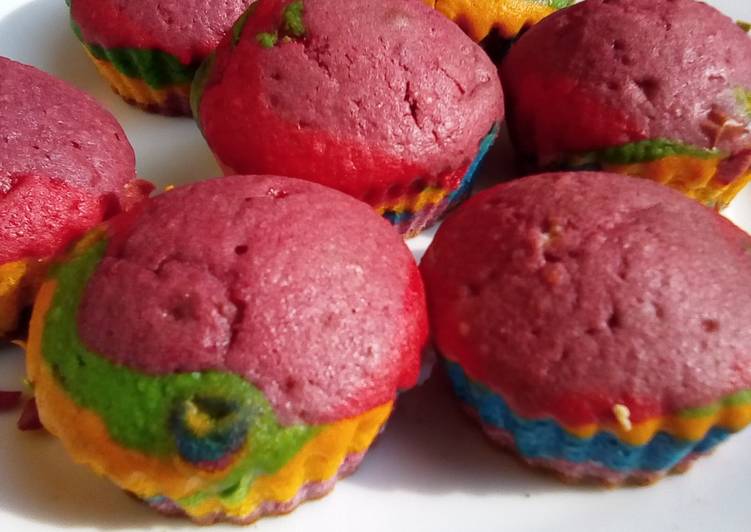 Simple Way to Prepare Favorite Fluffy rainbow cuppies