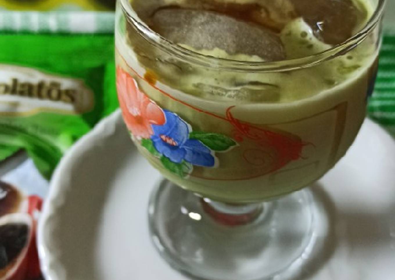 Matcha milk coffe ice ala indri arwin