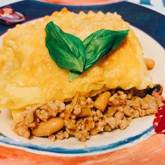 A picture of White bean miso lasagna.