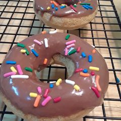Nutella Glazed Baked Donuts A picture of Nutella Glazed Baked Donuts.