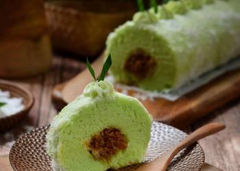 Siap Saji Klepon Roll Cake Gurih Mantul
