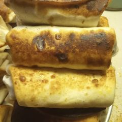 A picture of Broccoli, Ham and Cheese Fried Burritos.