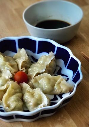Una foto de Gyozas caseras de gambas