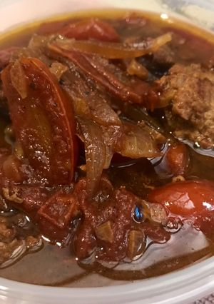 รูปของ สตูหมูก้อนเนื่องด้วยเห็นคนอื่นทำมันดูน่าอร่อย จะทำได้มั้ยเลยลองสักนิด