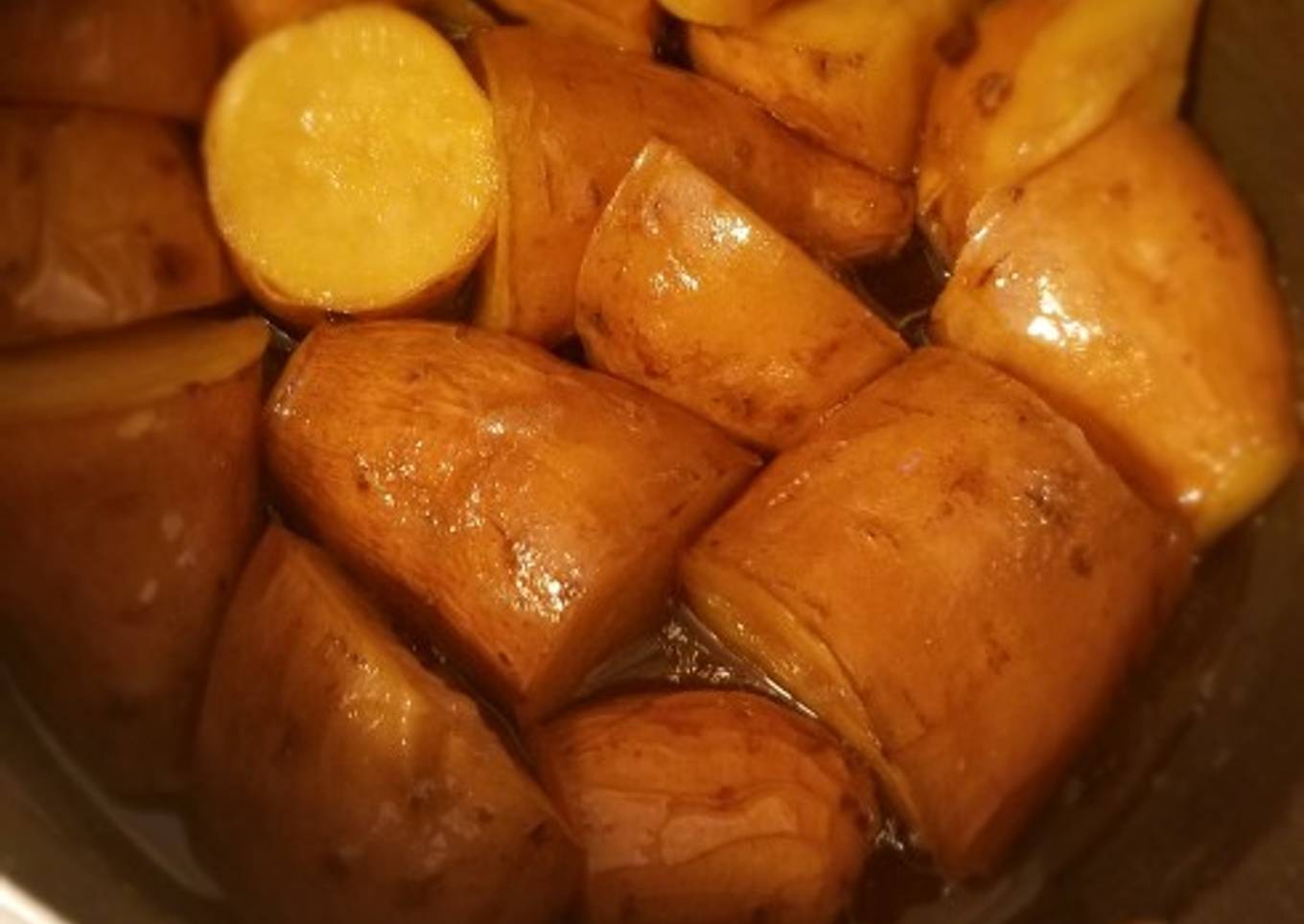 Camotes enmielados "fácil y delicioso"