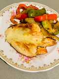 SUPREMAS DE #POLLO CON VERDURAS EN LA PLANCHETA