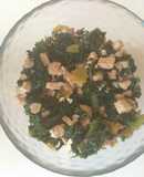 Kale con espinacas y tofu
